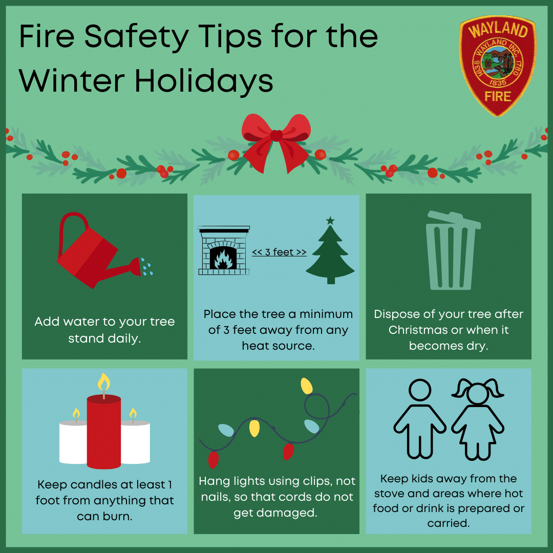 Wayland Fire Department Shares Fire Safety Tips for Decorating this ...